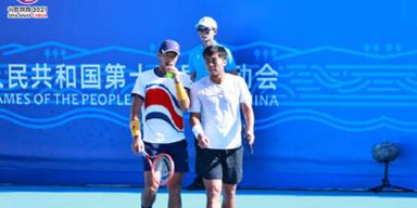2021全运会网球男双决赛，天津队夺网球男双金牌